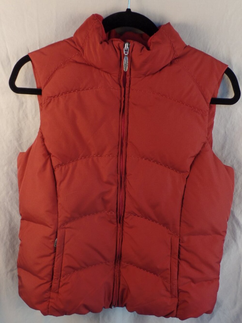VTG 70-80's Eddie Bauer Premium Goose Down Women's Vest Size M Rust Puffer